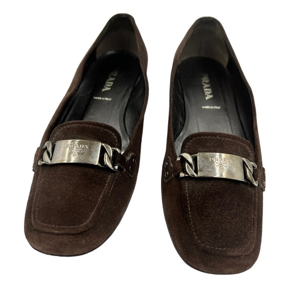PRADA Suede Leather Loafers - Picture 8 of 16